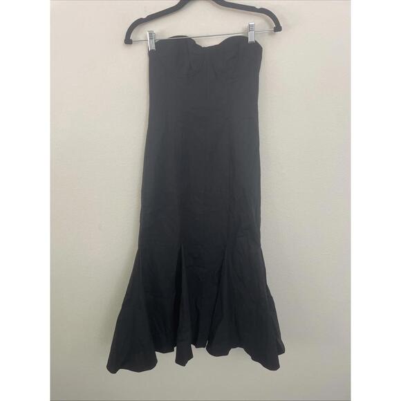 LPA Revolve Bianca midi strapless black dress Bustier top XS NWT $268msrp - Picture 9 of 13